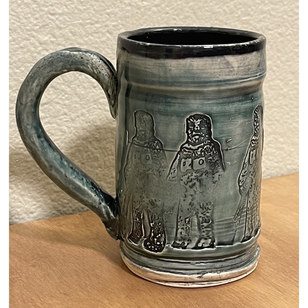 Handmade Star Wars Chewbacca Studio Art Pottery Mug Green Decorative Only - READ